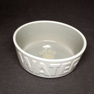 Modern Pet Water Bowl Dish Embossed Letters